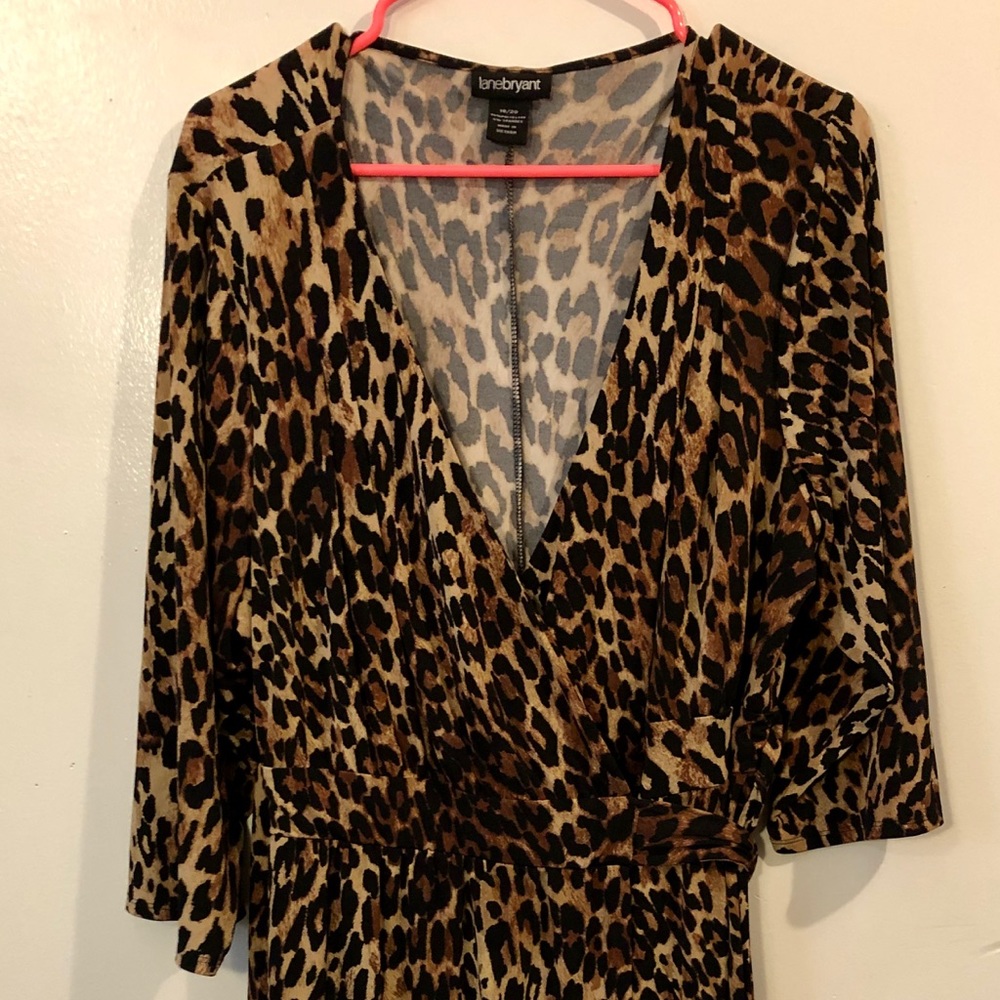 Lane Bryant leopard print wrap dress 18/20